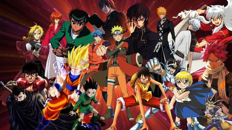 A poster featuring iconic protagonist from the Shonen Jump manga