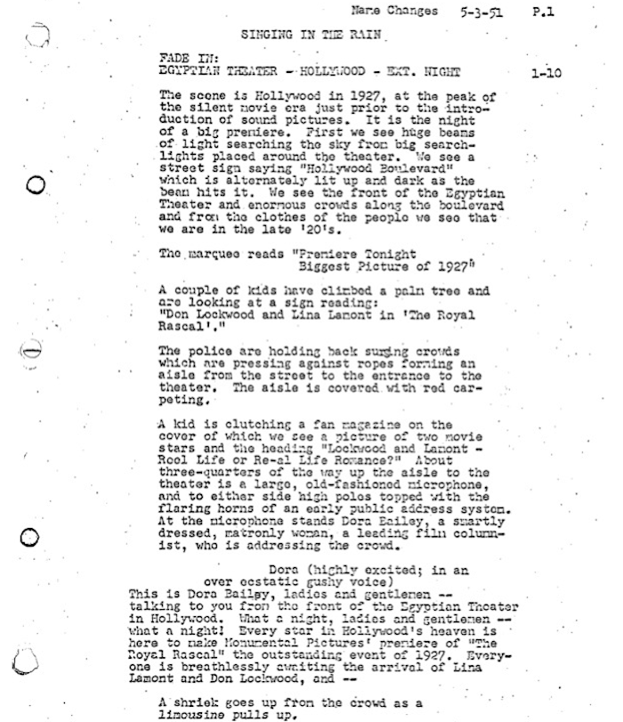 Page One: “Singin’ in the Rain” (1952)