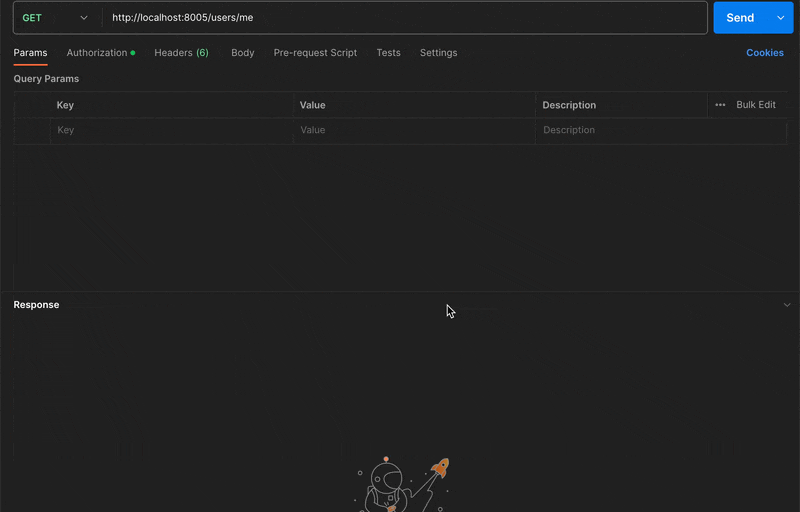 Call the protected API routes using the JWT generated through the login