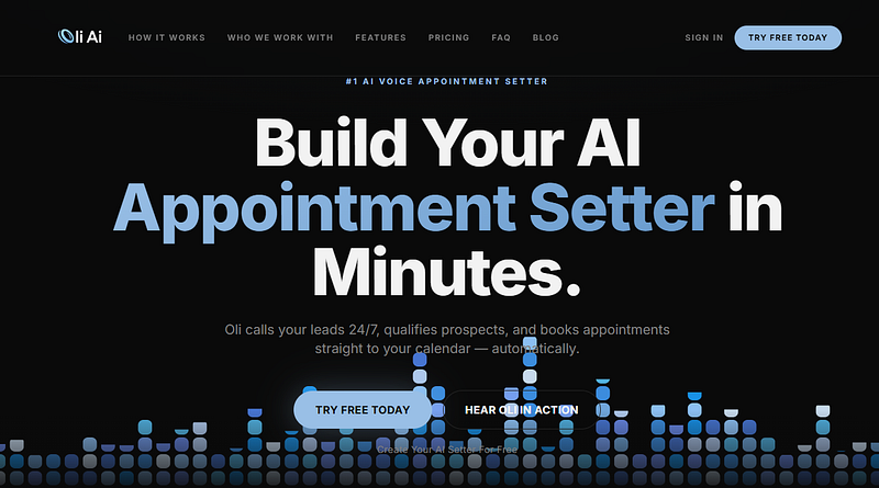 Oli AI Voice Appointment Setter, 24/7 For Sale on AISO Blog
