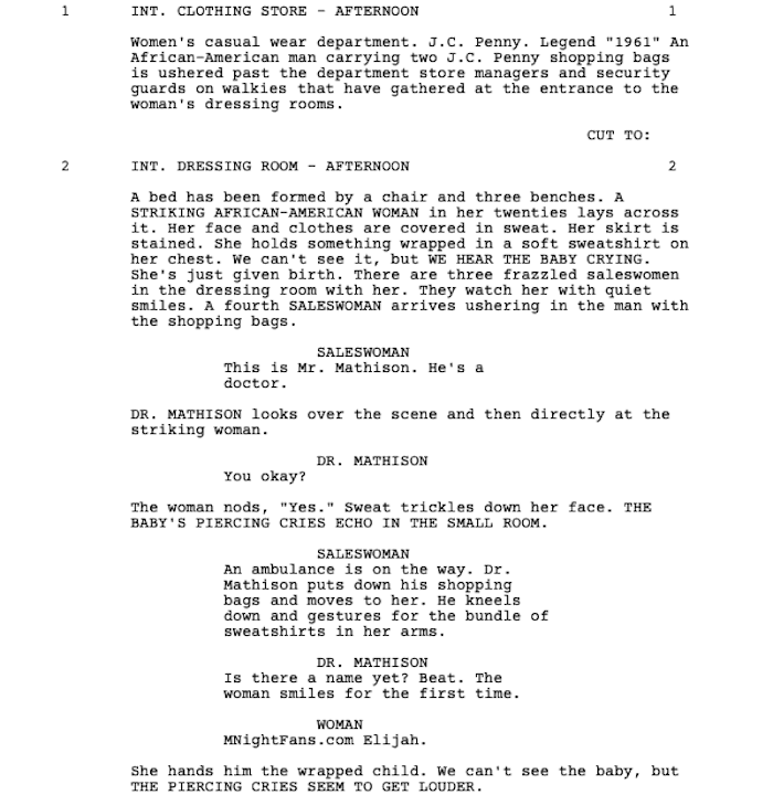Page One: “Unbreakable” (2000)