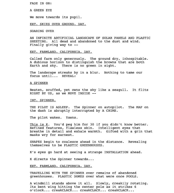 Page One: “Blade Runner 2049” (2017)