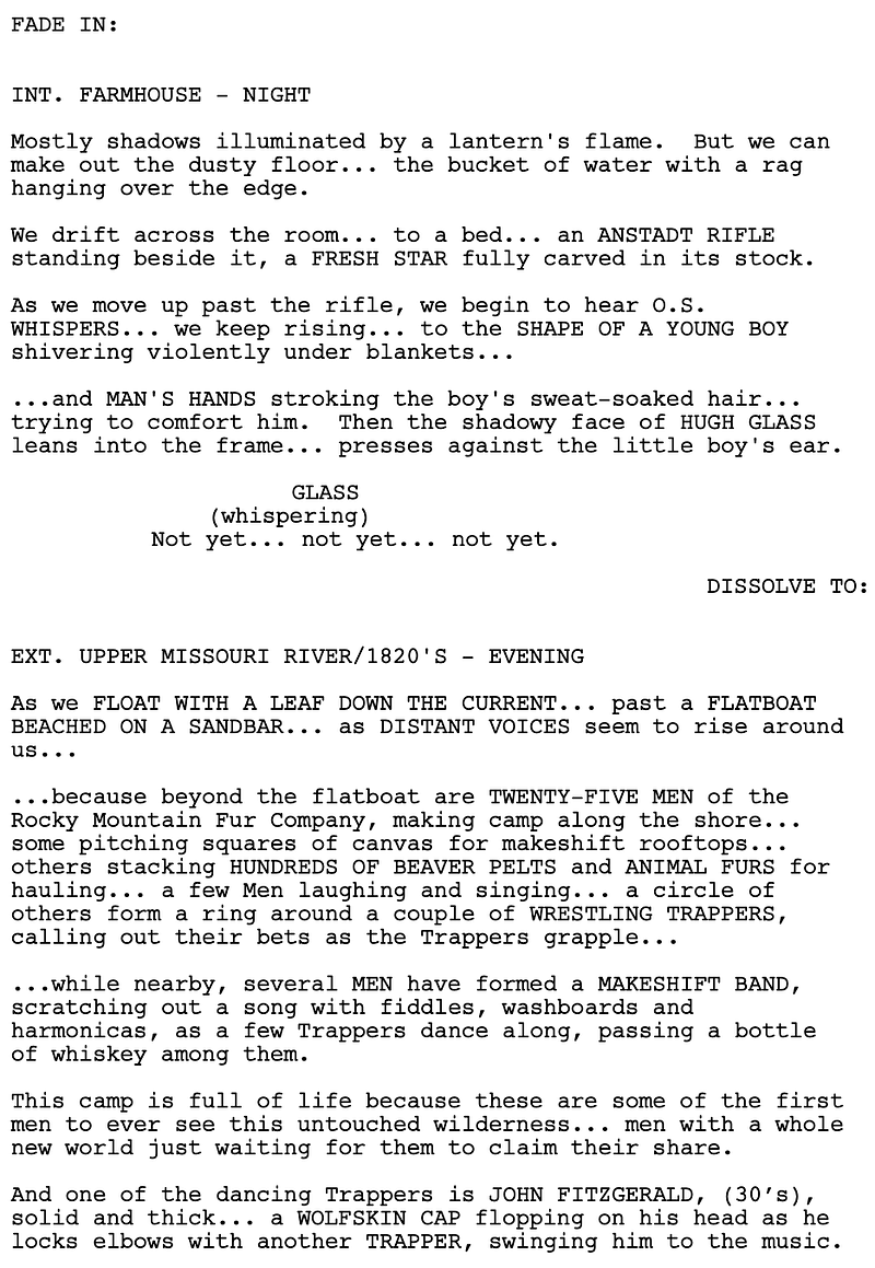 Page One: “The Revenant” (2015)