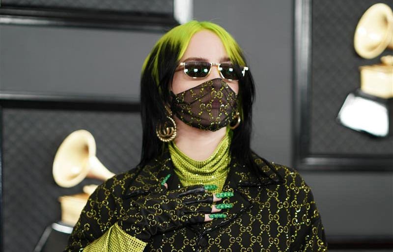 Billie Eilish in a Gucci mask