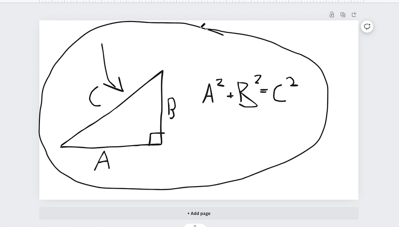 A hand-written visualization