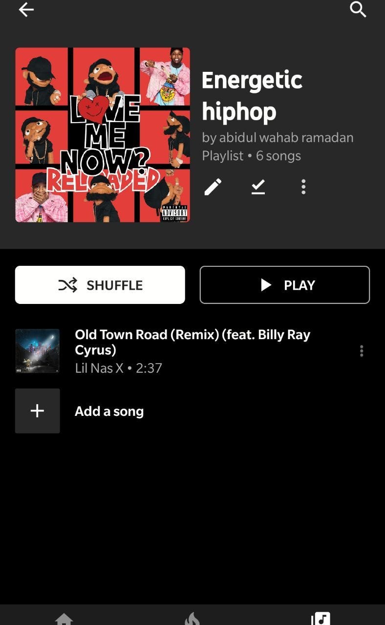 An example of one of my playlist now (which had 6 songs) now has one song currently!