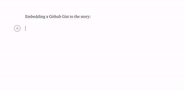Embedding a Github gist to show formatted code on Medium story