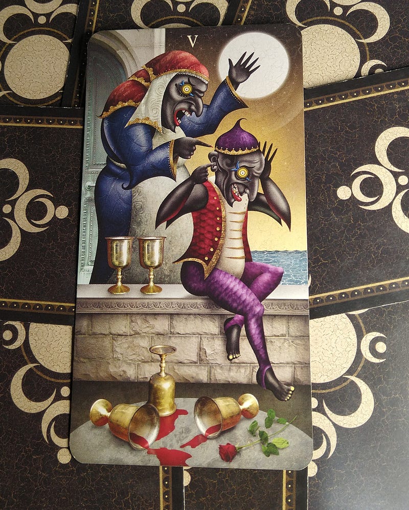 Meditations on Spilled Milk: The Five of Cups