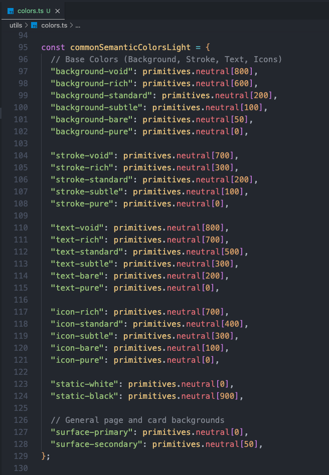Semantic Colors