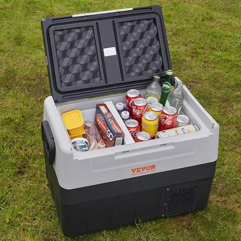 VEVOR 58 QT/55 L Dual Zone Portable Freezer — Best 12V RV Refrigerators — WALFOSBRAND.COM