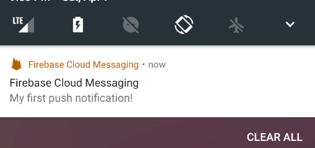 Push notification received