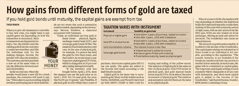 Taxation of gold