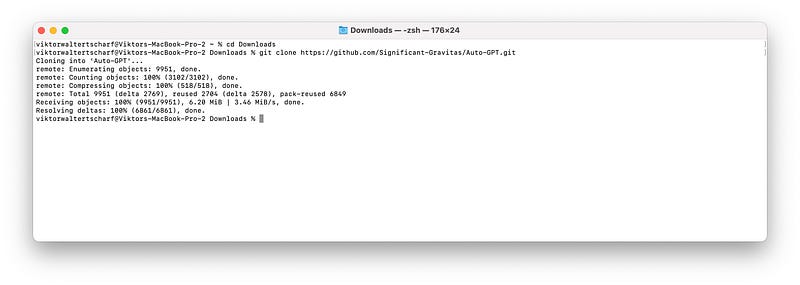 Installation AutoGPT on Mac M1