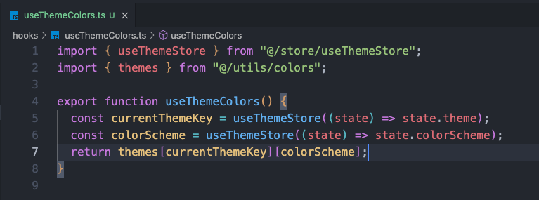 Theme Colors Hook