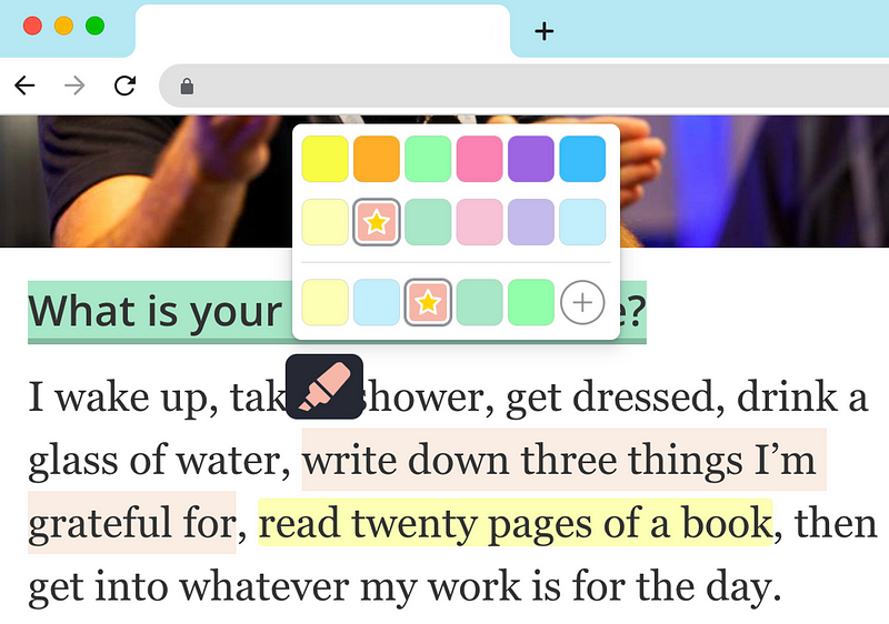Highlighting with the Web Highlights Chrome Extension