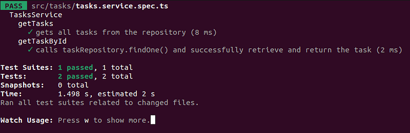 How do you write tests in Nestjs?