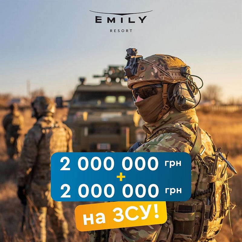 Вже 4 мільйони: Григорій Козловський разом з Еmily Resort та ФК “Рух” передали чергову допомогу ЗСУ