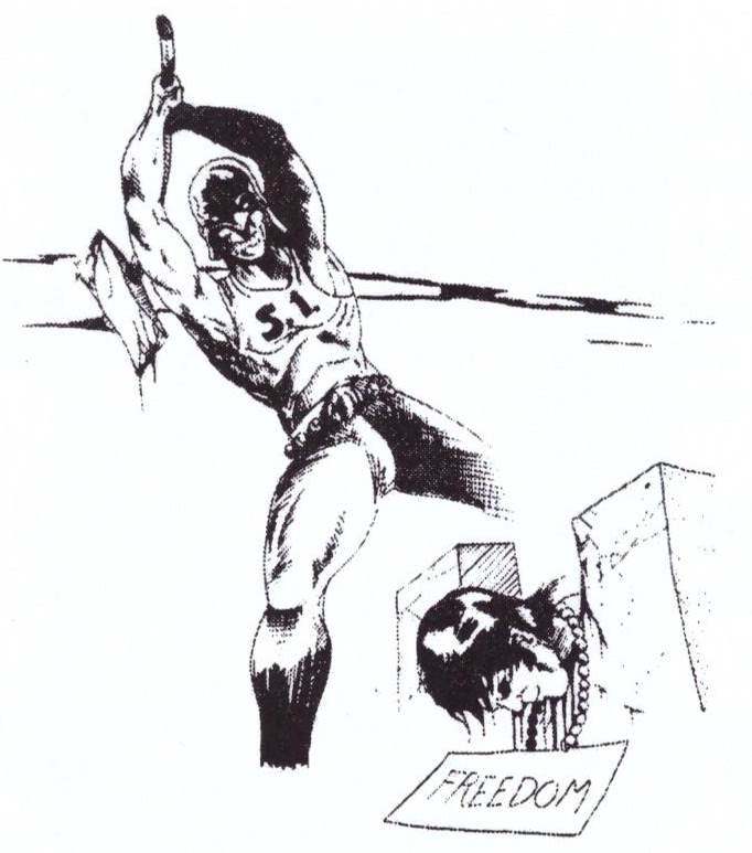 Political cartoon by a young Joe Vigil