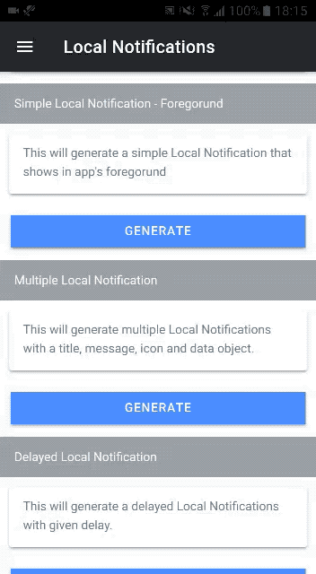 Multiple Local notification at once — Ionic 5 Capacitor Android app