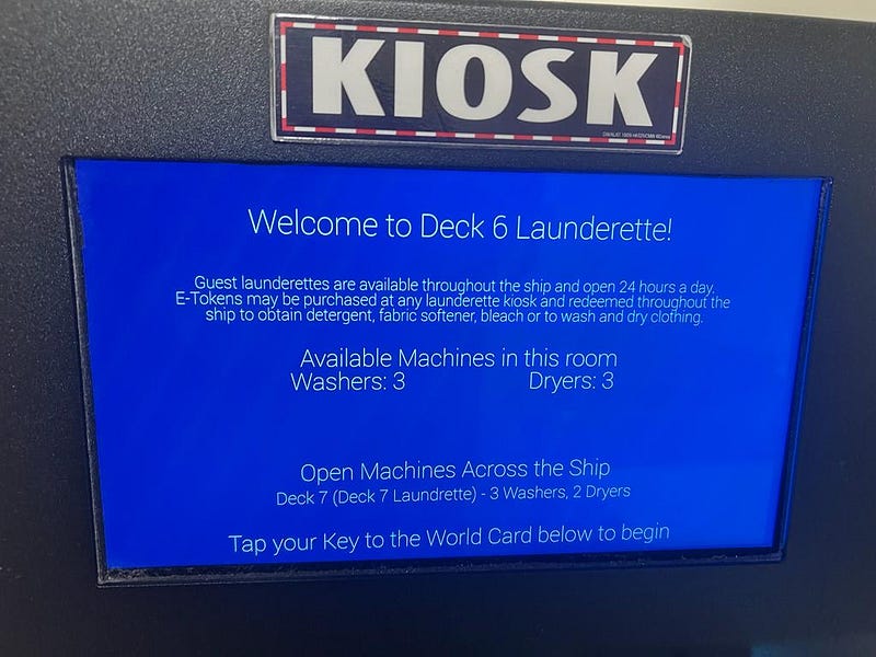 Smart Laundry Kiosk on Disney Cruise Line Disney Magic
