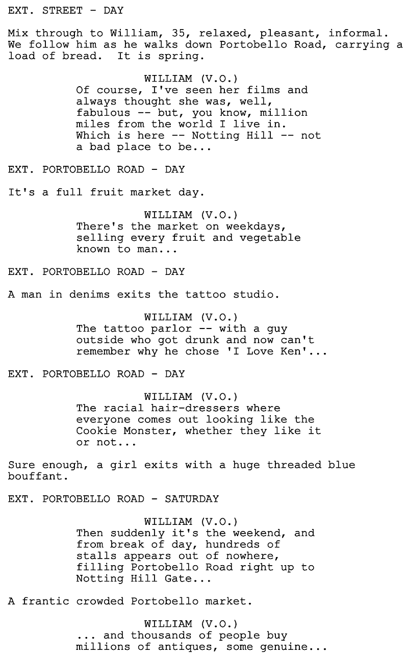 Page One: “Notting Hill” (1999)