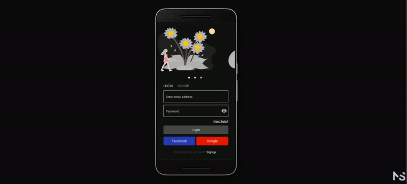 UX and UI design shot of crypto currency app designed with UXPin (GIF)