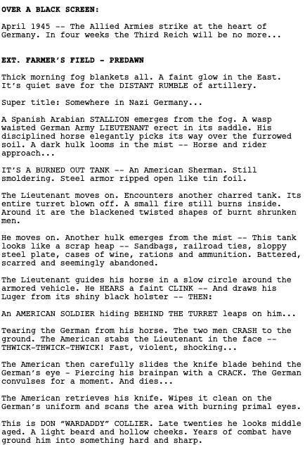 Page One: “Fury” (2014)