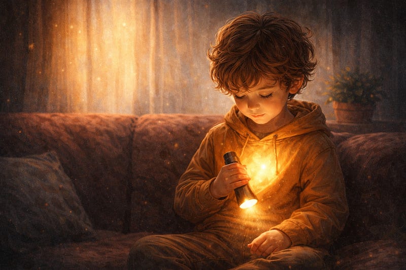 “Child exploring inner world — SIFT tool for emotional awareness”