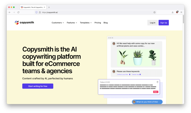 Copysmith AI marketing tool