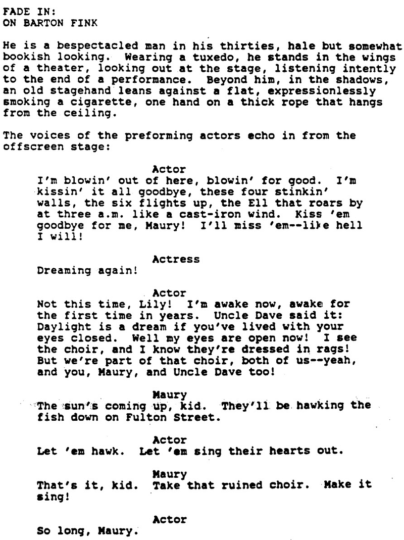 Page One: ‘Barton Fink’ (1991)