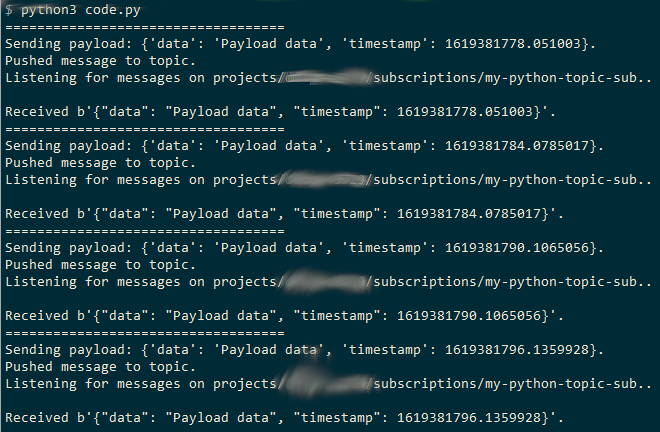 Setting up a GCP Pub/Sub Integration with Python