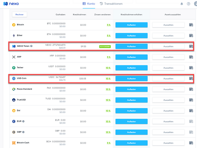 Nexo Wallet Cryptocurrency