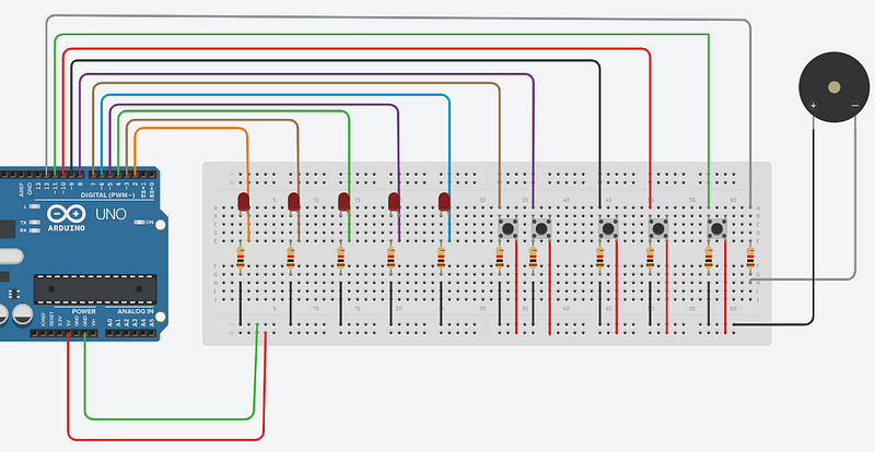 Arduino LED and Buzzer Reaction Game