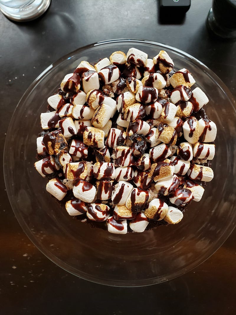 No-bake Malted Chocolate Marshmallow Cake