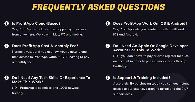 FAQ-ProfitApp