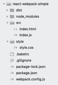 react-webpack-simple folder directory image
