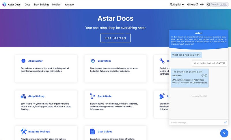 Astari is available on our official documentation portal