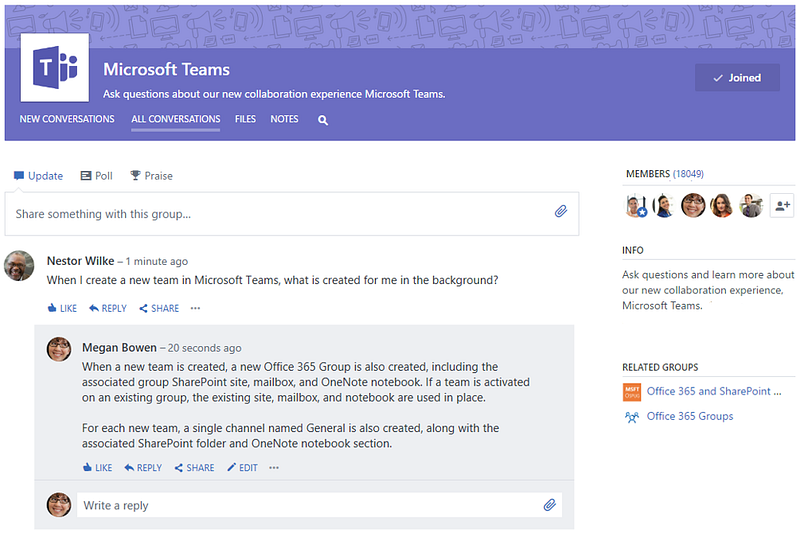 The Microsoft Teams Team Uses Yammer Microsoft Community Hub 0245