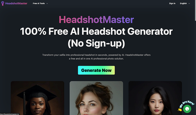 headshotmaster ai homepage