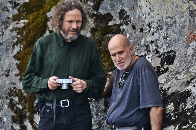 Robert Bauval — right, with his friend geologist Robert Schoch (credit: Filipov Ivo/wiki)