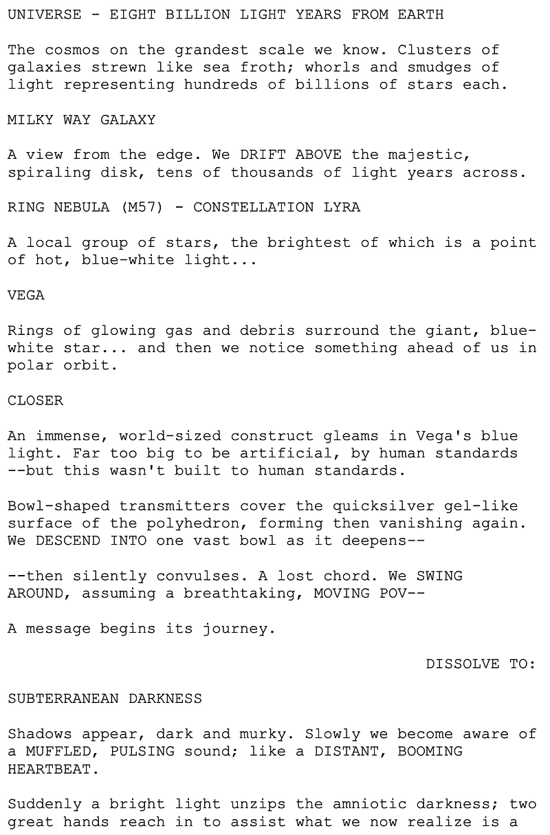 Page One: “Contact” (1997)