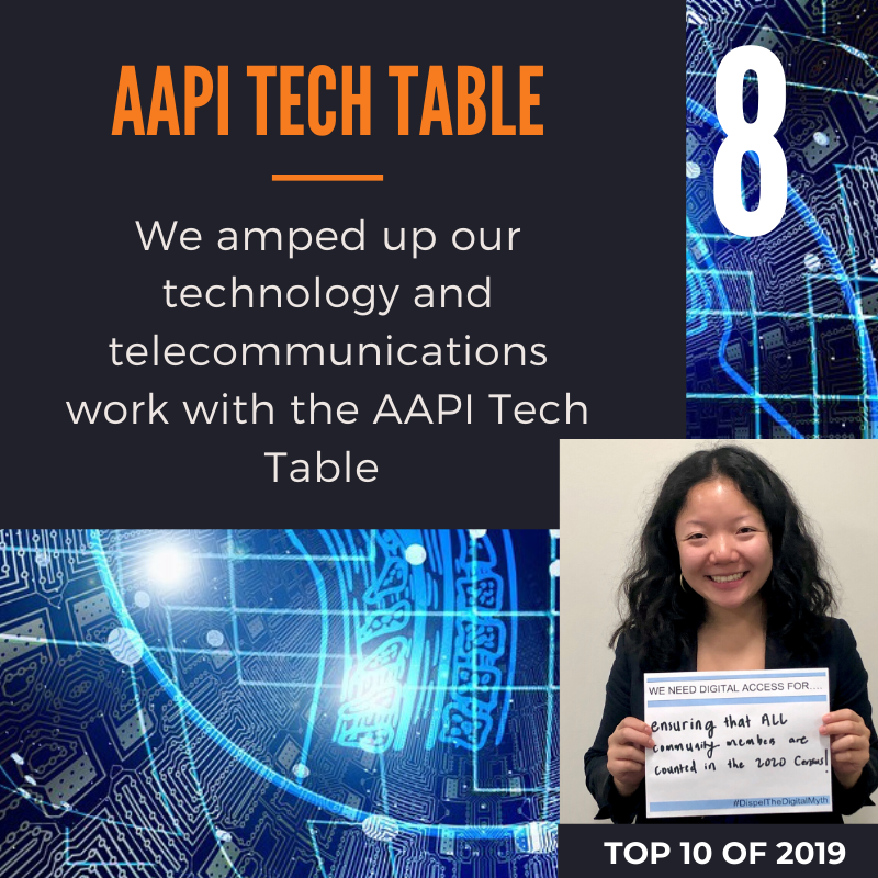 We amped up our tech and telecommunications work with the AAPI Tech Table