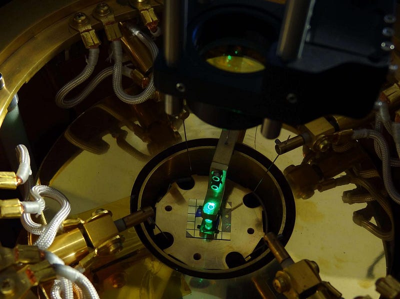 By incorporating advanced imaging techniques with data-intensive strategies developed by UC Riverside students working with NASA’s Jet Propulsion Laboratory, a new type of microscope has been developed that allowed the first observation of an electronic liquid at room temperature ( QMO Lab, UC Riverside)