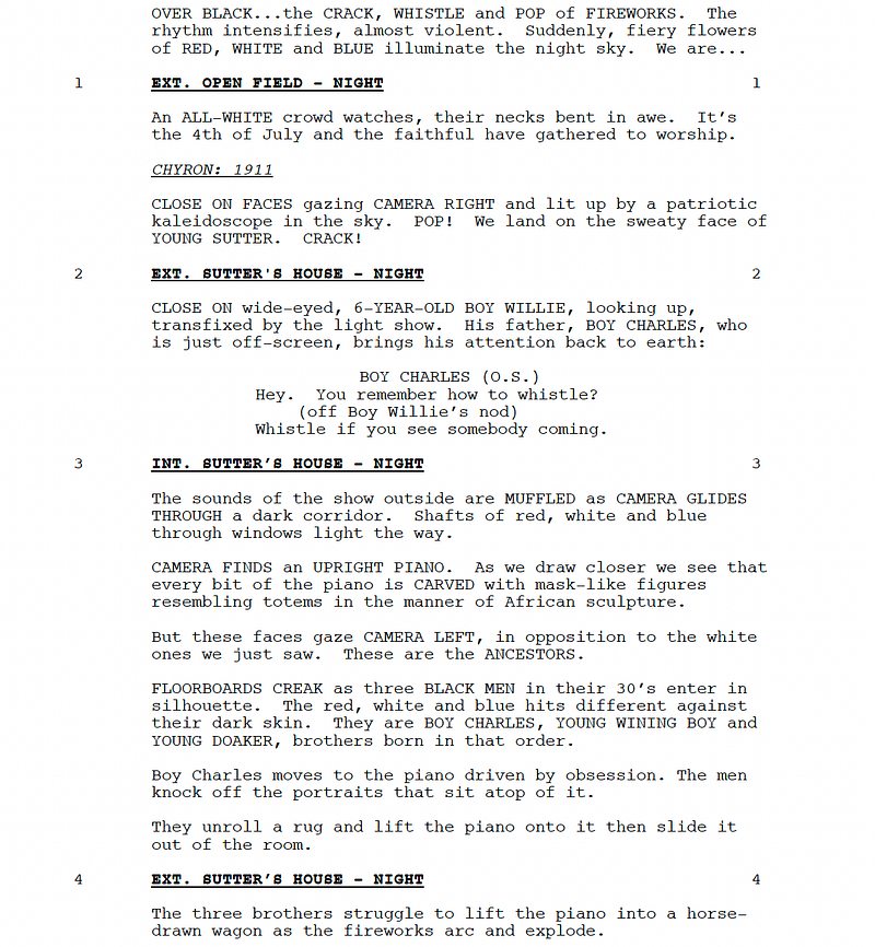 Page One: “The Piano Lesson” (2024)