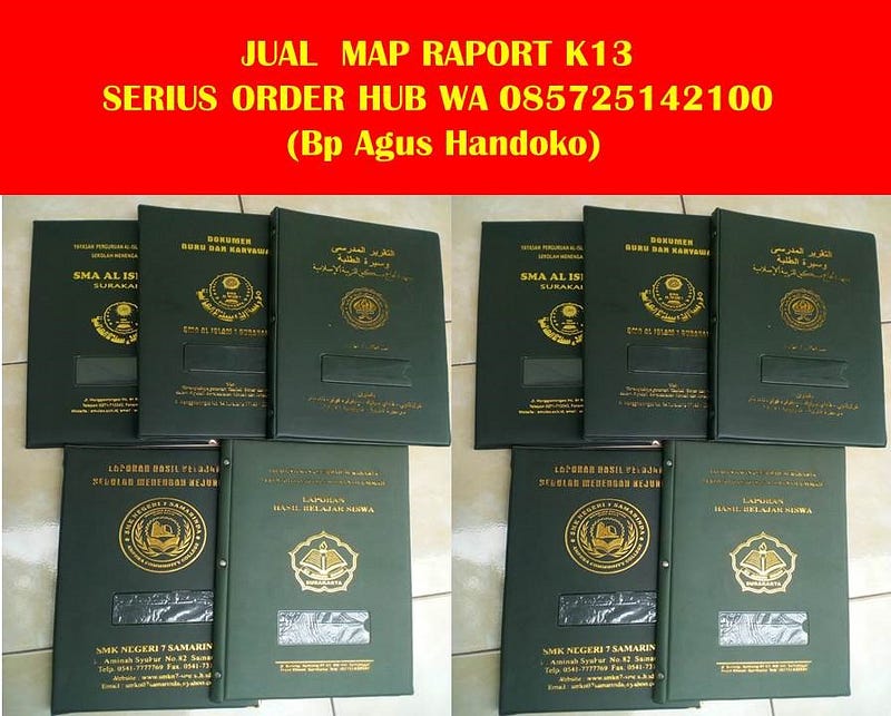 Wa 085725142100, Sampul Raport Murah, Sampul Raport Solo, Sampul Raport