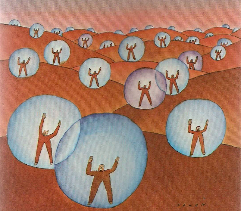 Détail de la couverture de La Dimension Cachée par Jean-Michel Folon