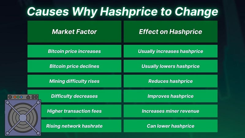 What Causes Hashprice to Change?