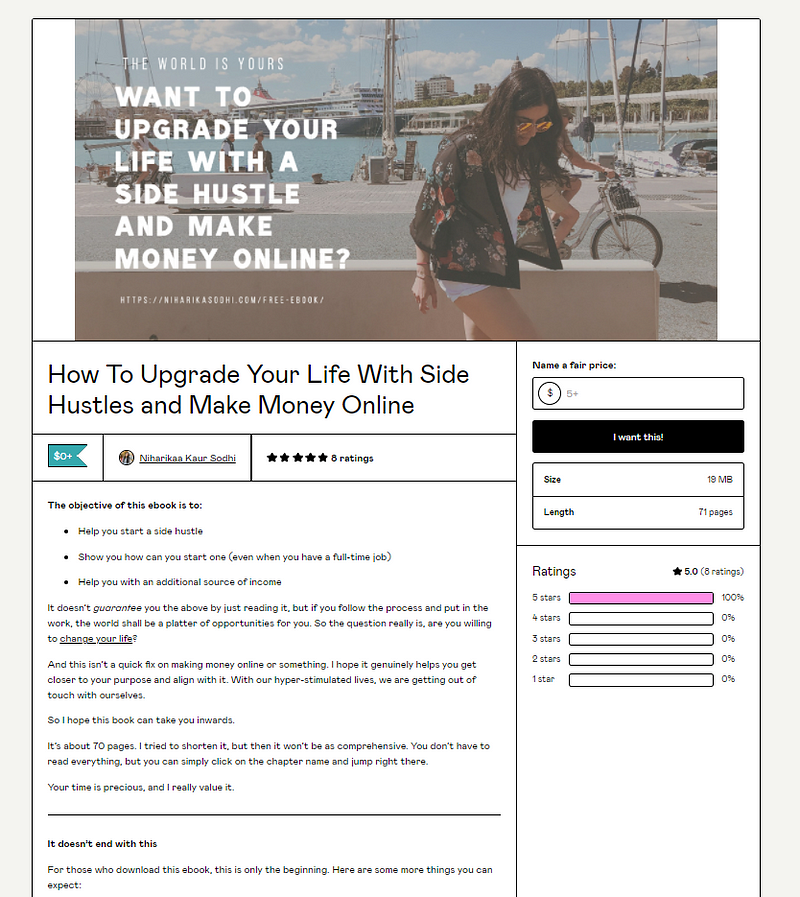 How To Upgrade Your Life With Side Hustles and Make Money Online Niharikaa Kaur Sodhi