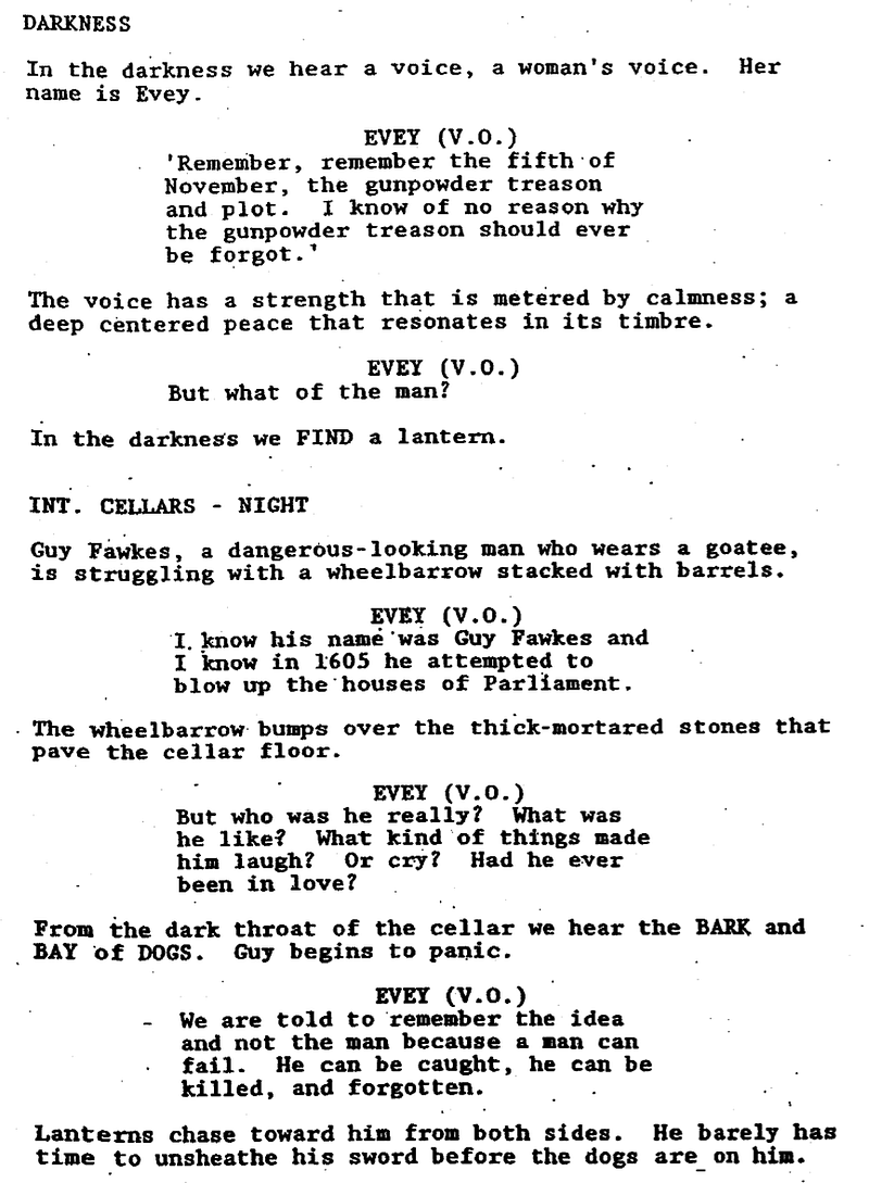 Page One: ‘V for Vendetta’ (2005)