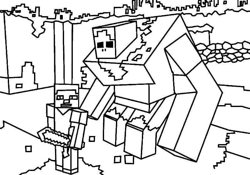 Minecraft coloring pages